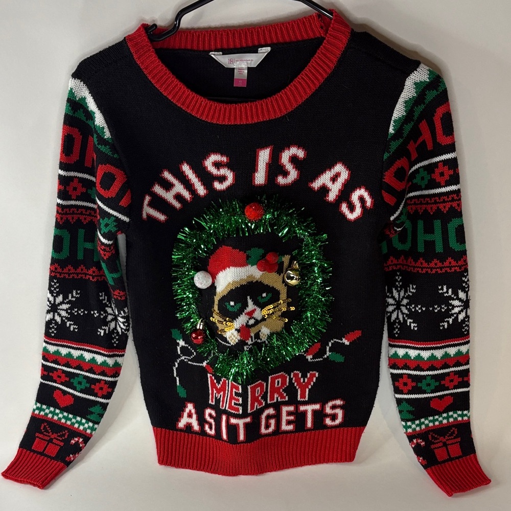 Holiday Cat Crewneck “UGLY” Sweater